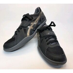Asics Mens Size 11 Hyper Throw 3 Track & Field Throwing Shoes Black Gray G507Y